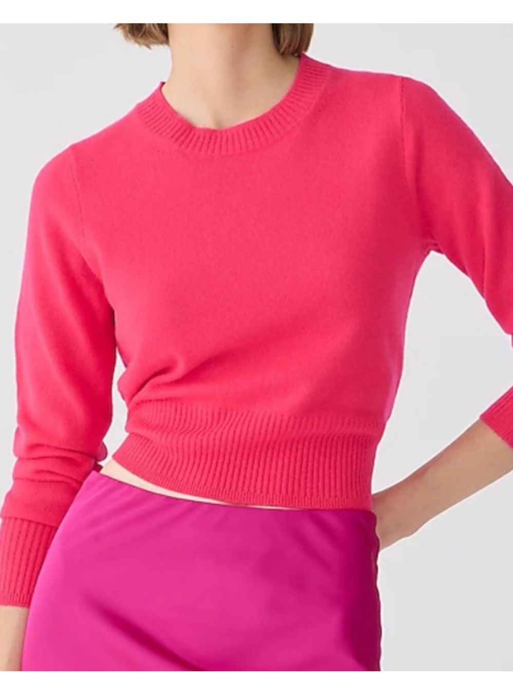 J.Crew Cashmere Shrunken Crewneck Sweater